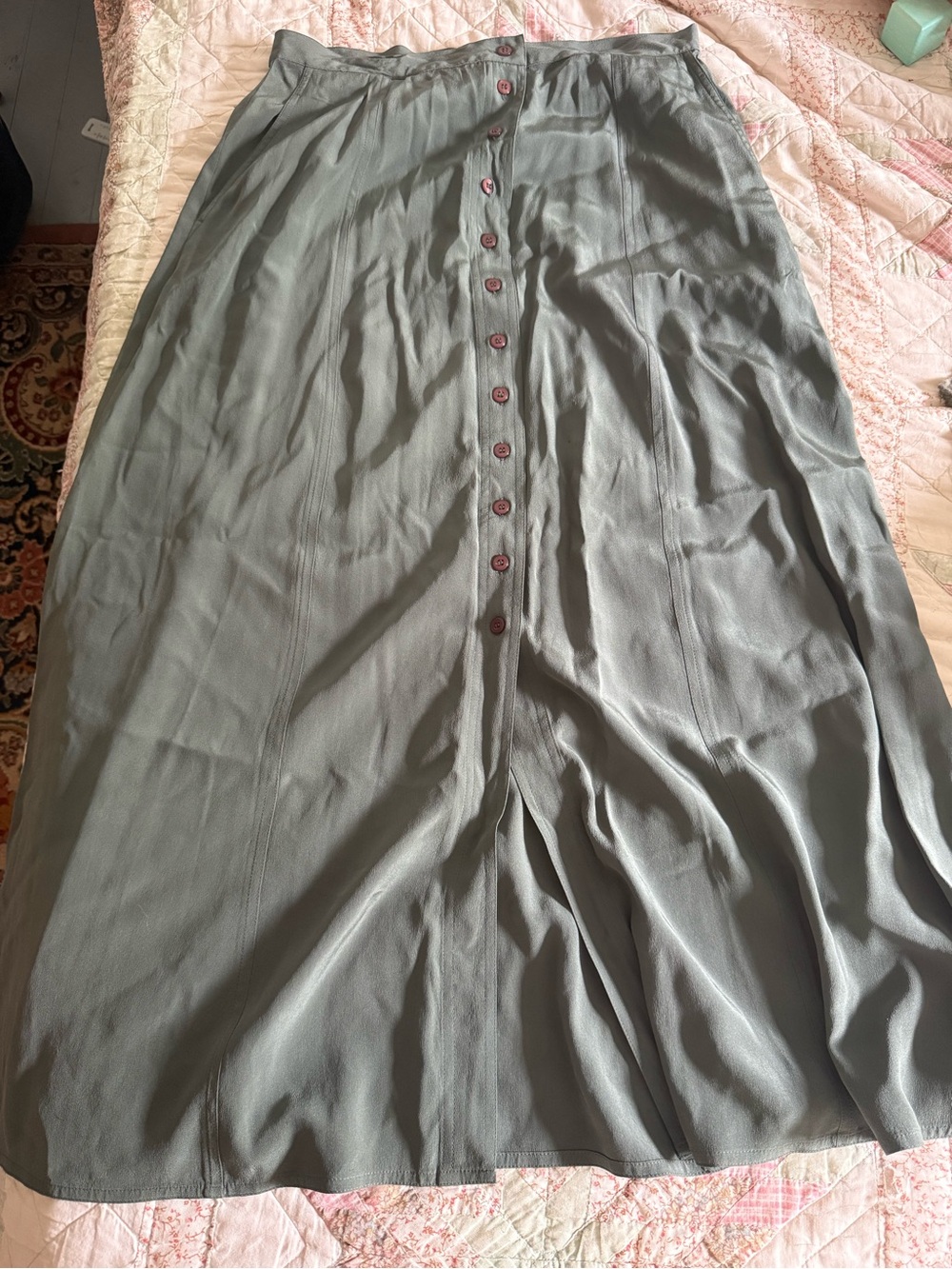 100% silk maxi skirt